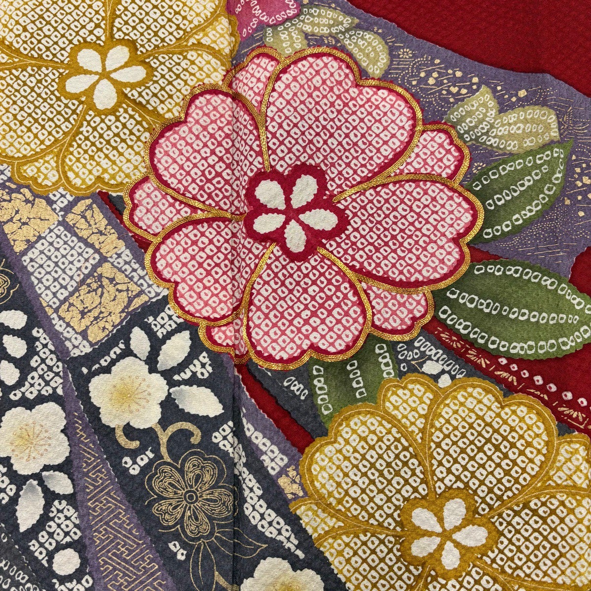 美品】 振袖 身丈161cm 裄丈69cm L 袷 袋帯フルセット 鈴乃屋 桜 熨斗