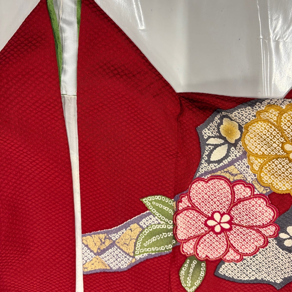 美品】 振袖 身丈161cm 裄丈69cm L 袷 袋帯フルセット 鈴乃屋 桜 熨斗