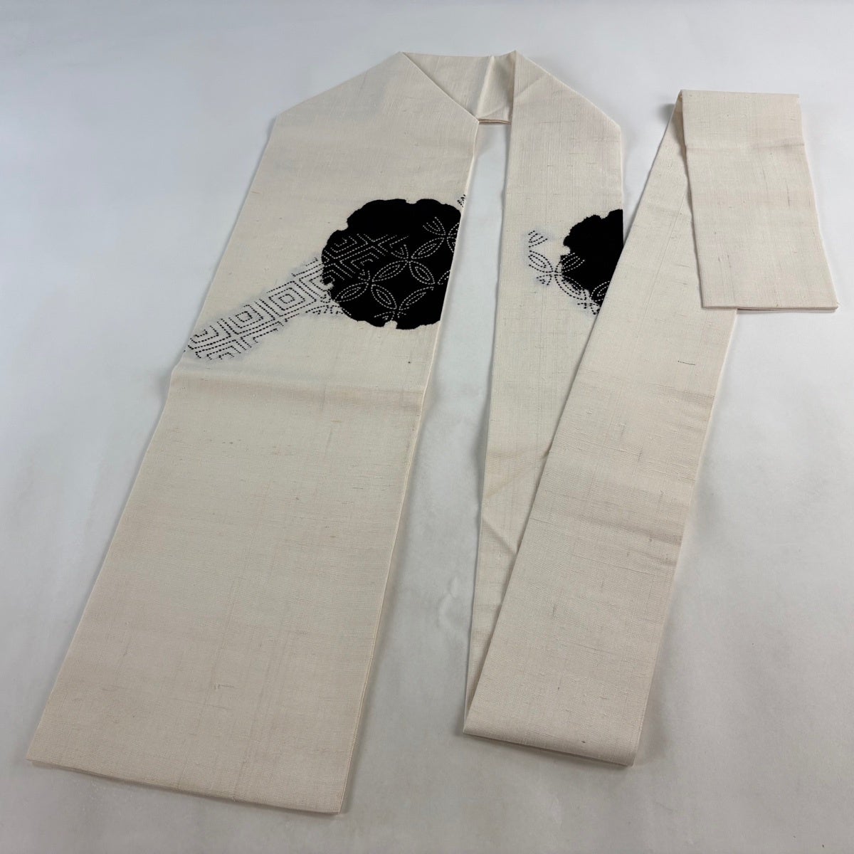 名古屋帯 刺し子 染分け 紬 七宝 立涌 勝軍色 長尺 O-5328 名古屋帯 刺し子 染分け 紬 七宝 立涌 勝軍色 長尺 O-5328 - メルカリ