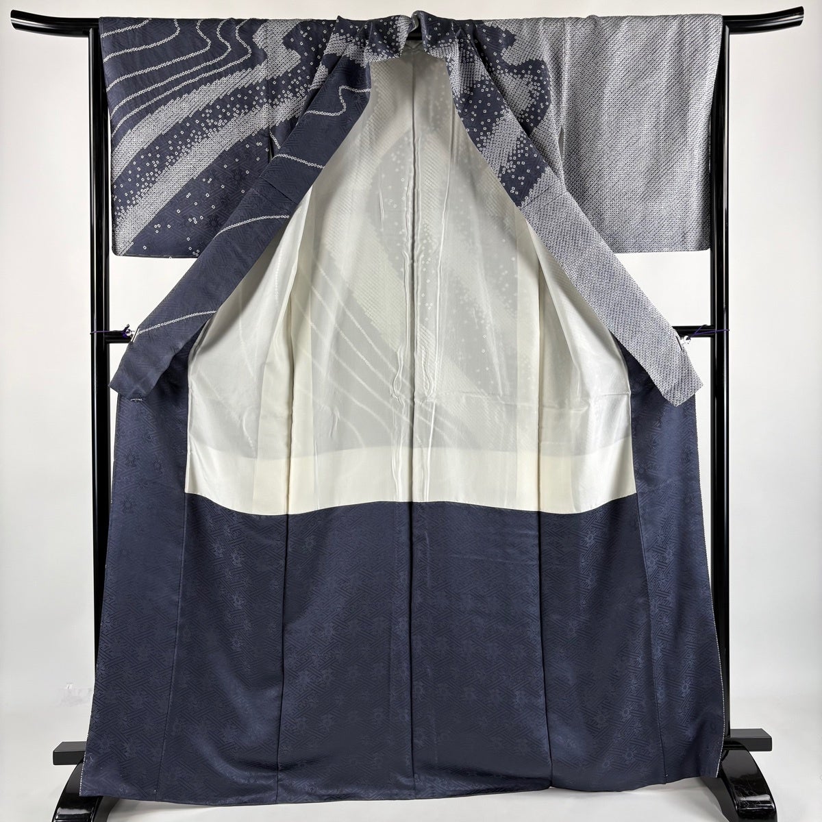 30%OFF 【美品】 訪問着 身丈166cm 裄丈65cm M 袷 鈴乃屋 流水 地紋
