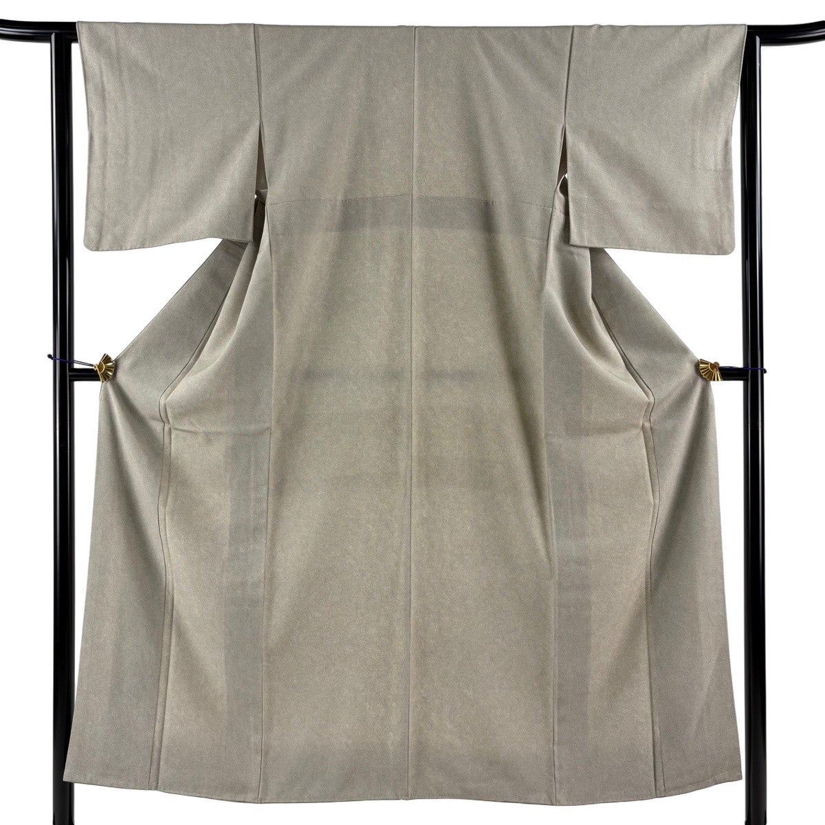 美品】 江戸小紋 身丈152cm 裄丈62cm S 袷 鮫 灰緑 正絹 秀品｜中古