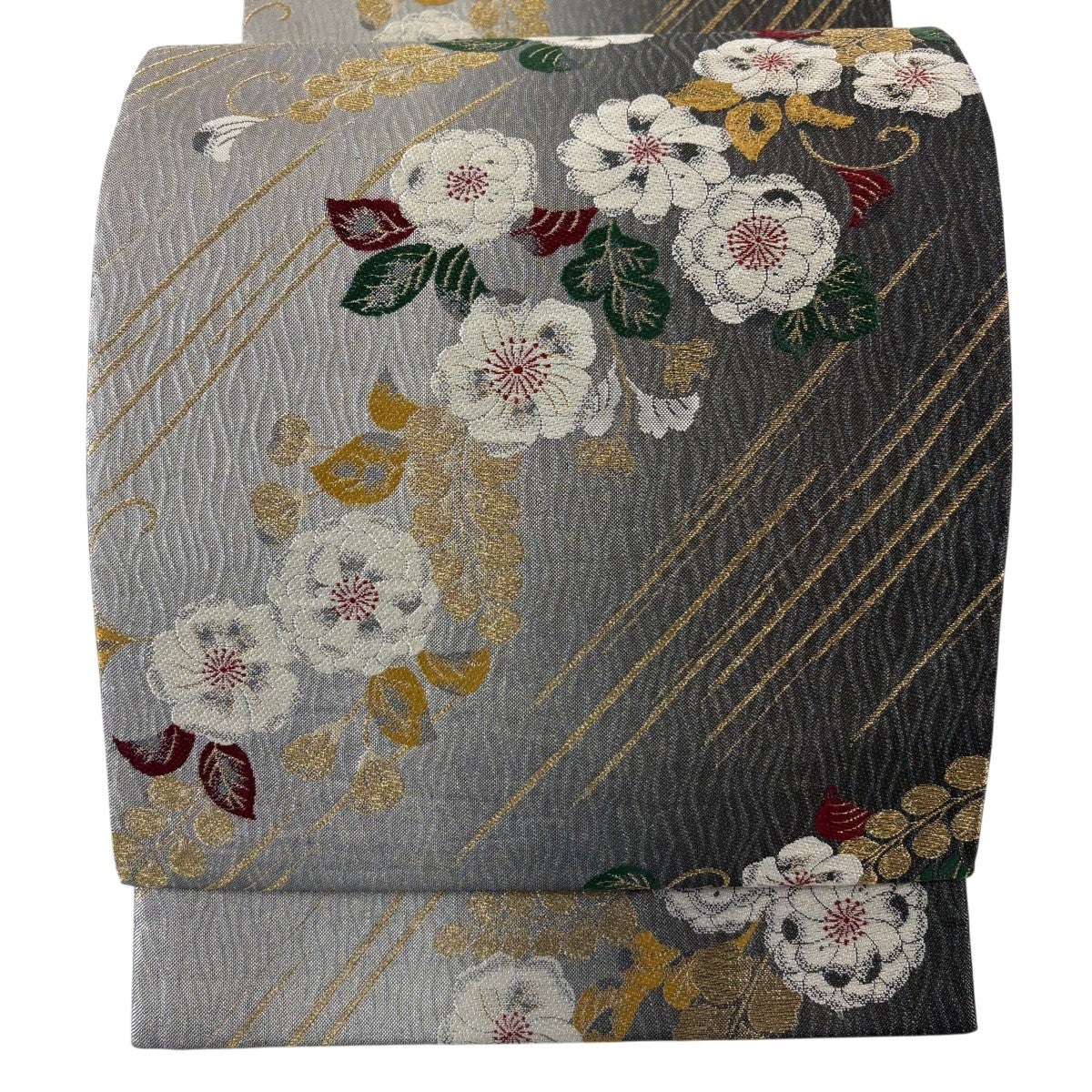 レディース 金通し 袋帯 作家もの 霞 辻ヶ花 藤の花 着物 022b p