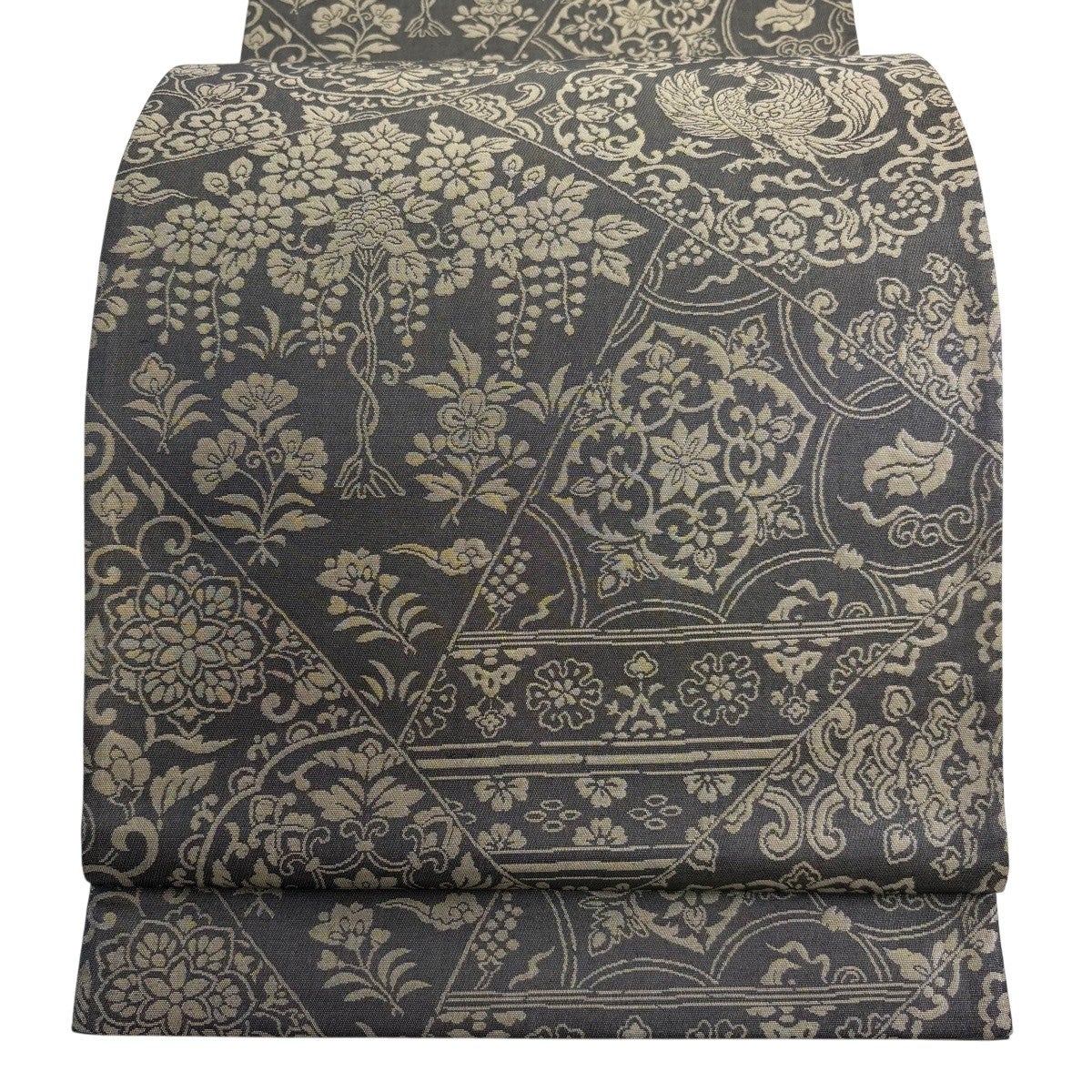美品】 袋帯 逸品 長嶋成織物 落款あり 本金箔 瀞金錦 関西仕立て 誰ヶ
