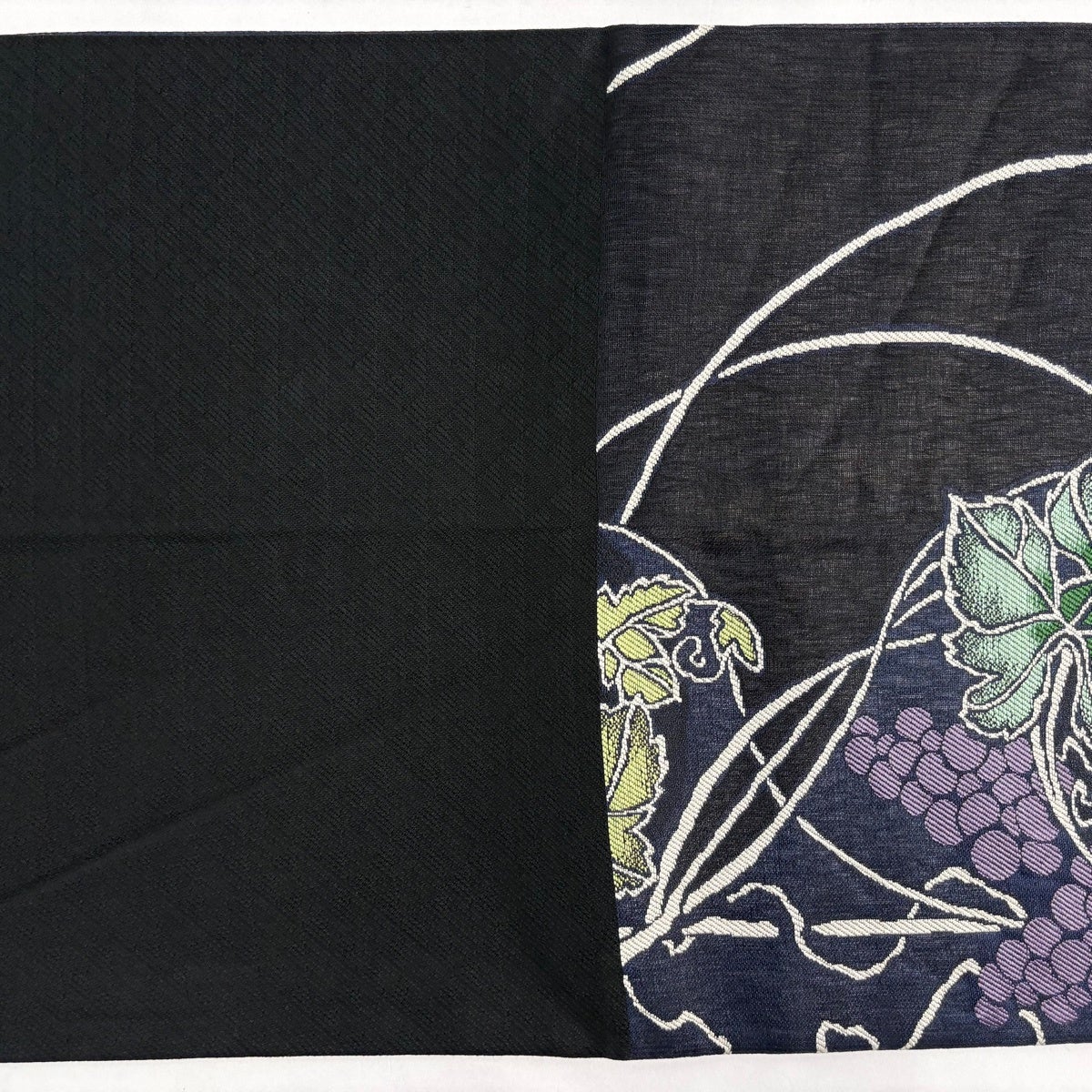 美品】 袋帯 名品 葡萄 青黒 六通 正絹｜中古・古着・リサイクル着物