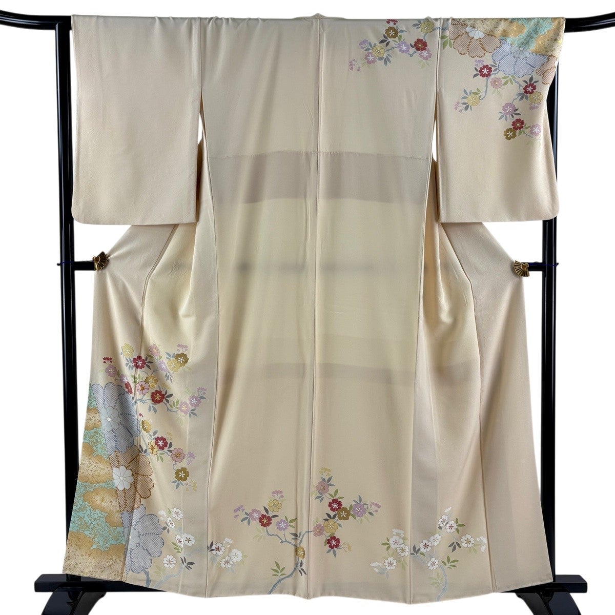 豪華】丈161cm 裄65cm 金彩 箔調 華やかな意匠 付下げ 着物 正絹 豪華