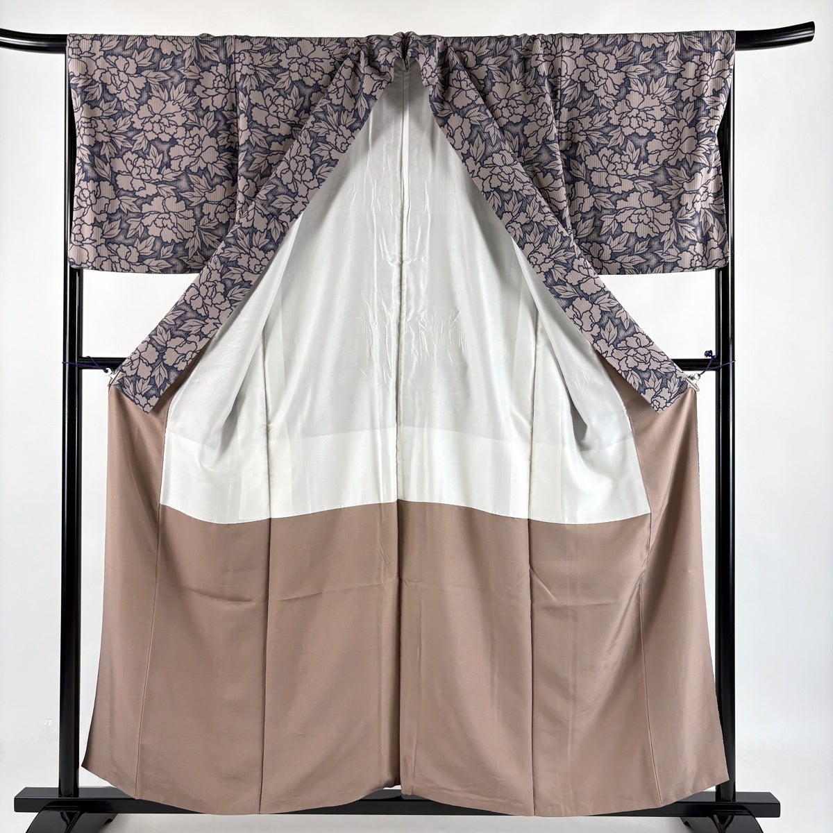 美品】 小紋 身丈158cm 裄丈67cm M 袷 斉藤三才 名古屋帯セット 落款
