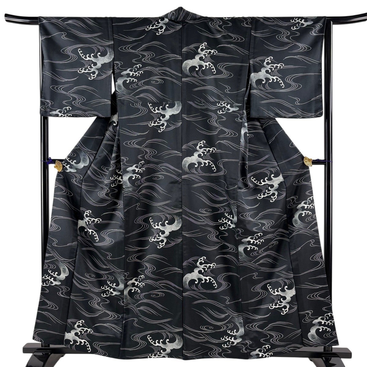 美品】 小紋 身丈154cm 裄丈63.5cm S 袷 斉藤三才 やまと 落款あり 