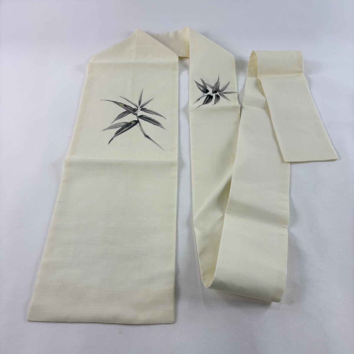 70%OFF 名古屋帯 秀品 夏帯 笹 蛍 クリーム 正絹 K70｜中古・古着