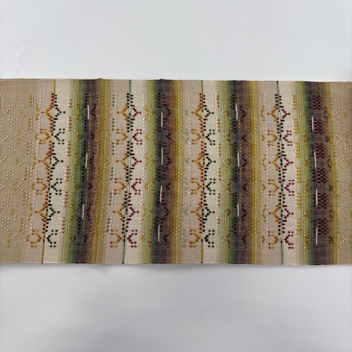 美品】 名古屋帯 逸品 落款あり 証紙あり 八寸名古屋帯 首里花織 新島