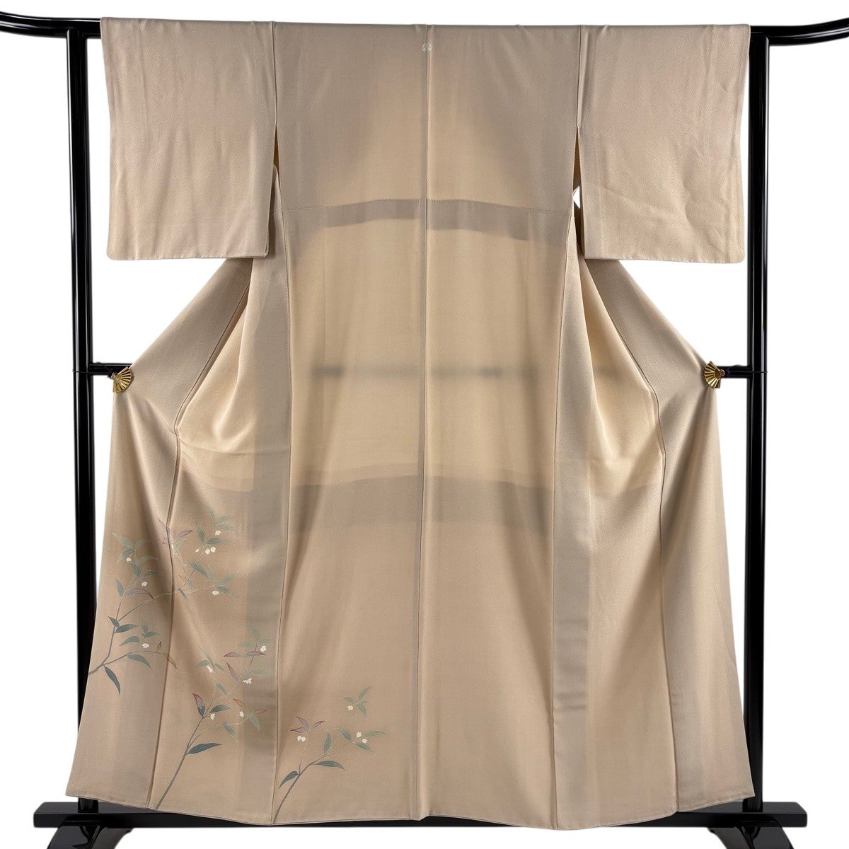 付下げ 身丈157cm 裄丈62.5cm 正絹 名品 【中古】 付下げ 身丈157cm 裄丈62.5cm S 紗袷 草花 ぼかし 紫 正絹 名品｜中古