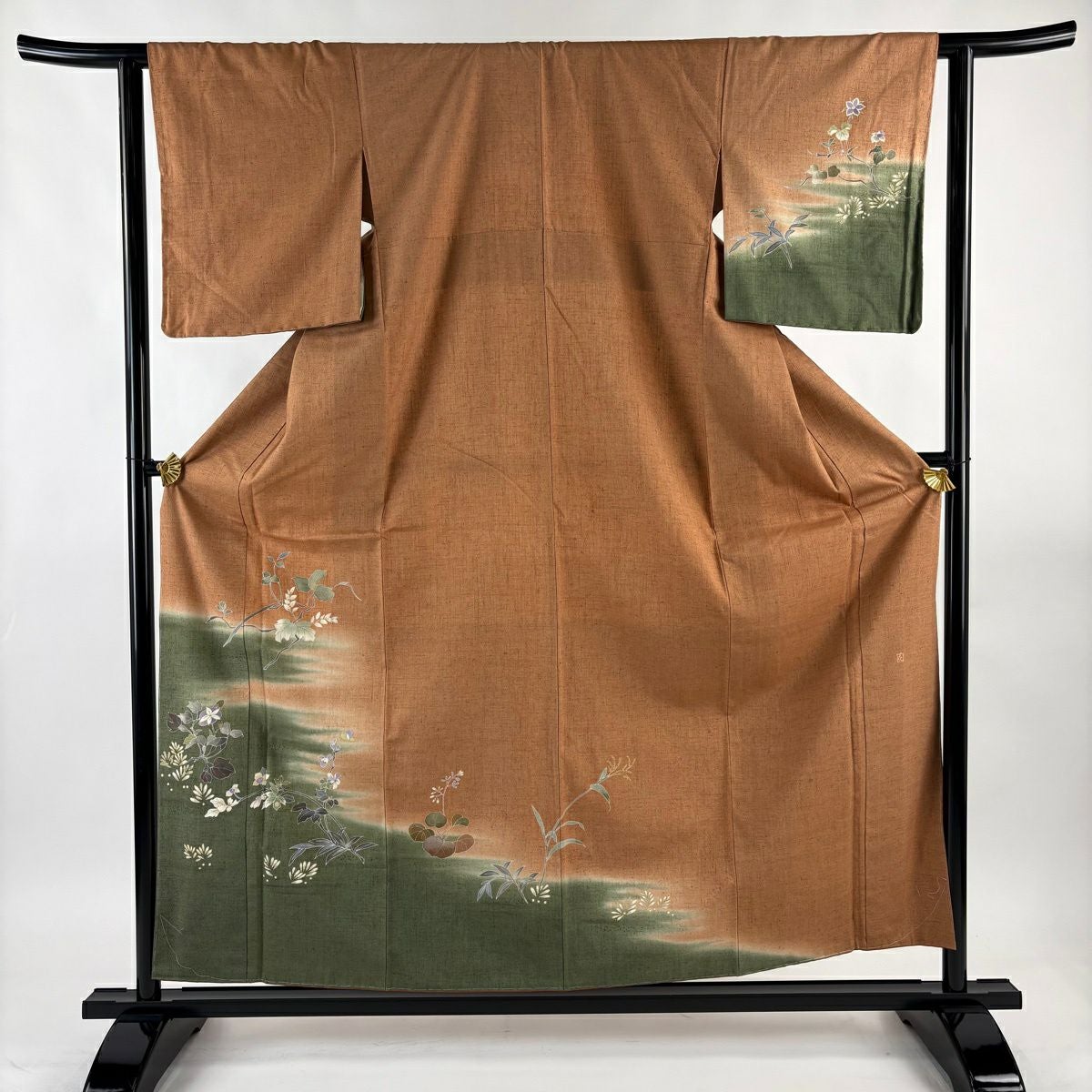 「縁」150ｃｍ～156ｃｍ 単衣 紬着尺 正絹 Ｃ３５９ 縁」150cm～156cm 単衣 紬着尺 正絹 C359の通販はau PAY