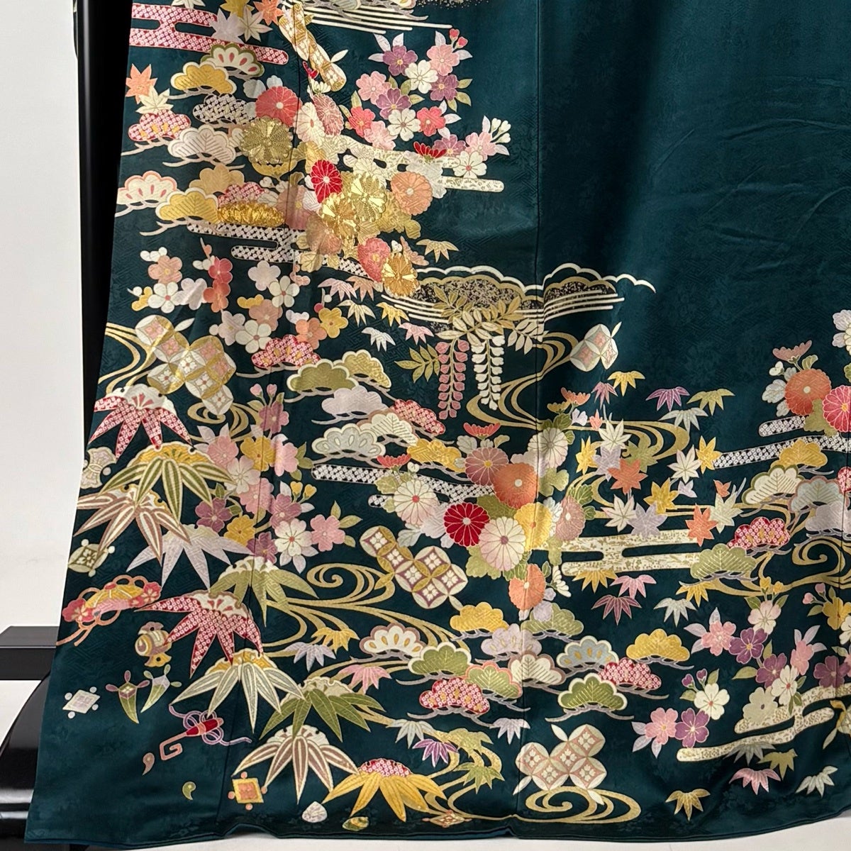30%OFF 【美品】 振袖 身丈171cm 裄丈68.5cm L 袷 袋帯フルセット 菊