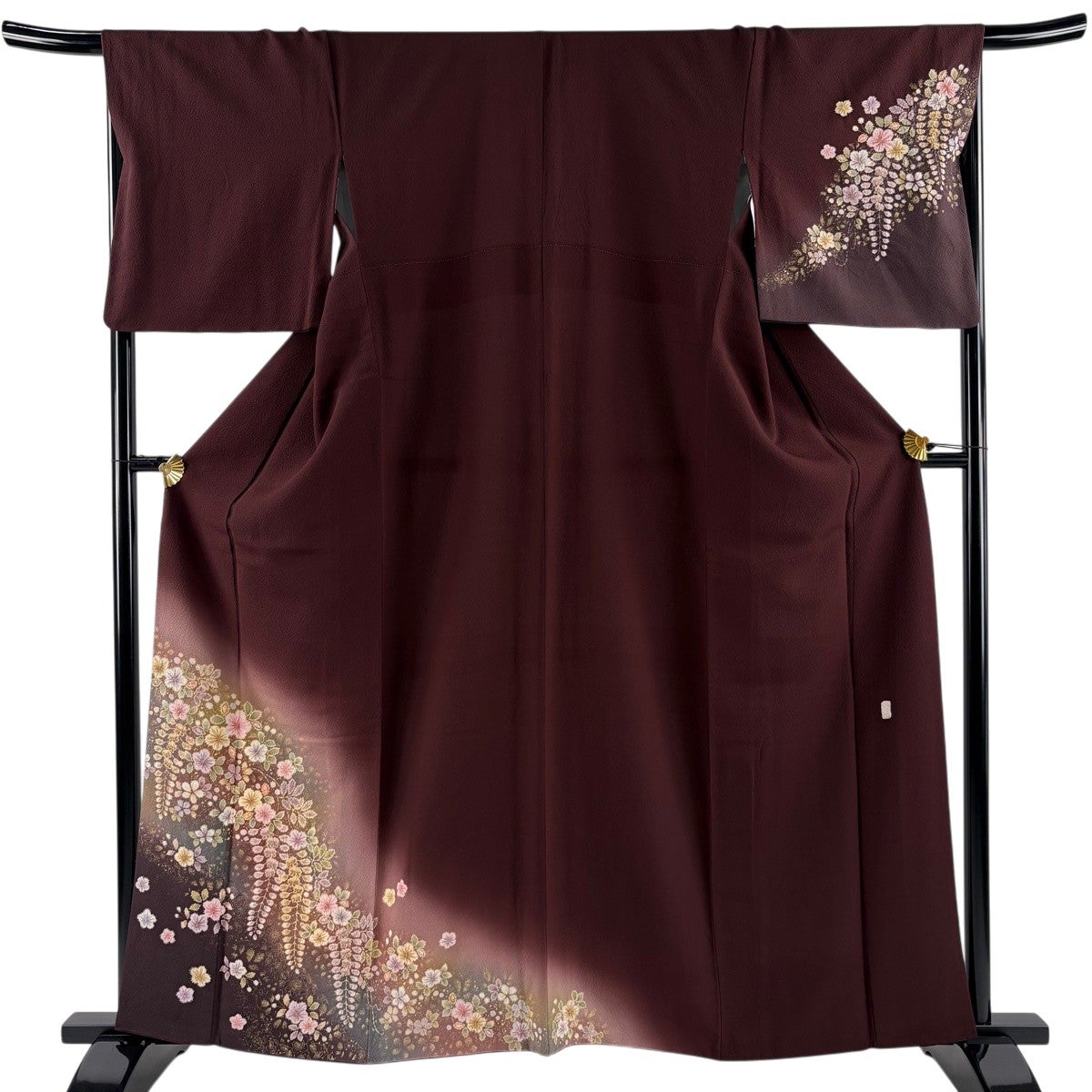 翠山工房 黒 振袖 落款 辻ヶ花 辻が花 辻ケ花 L ブランド着物 翠山の辻が花振袖｜黒赤紫｜大阪・京都のみやたけ工房