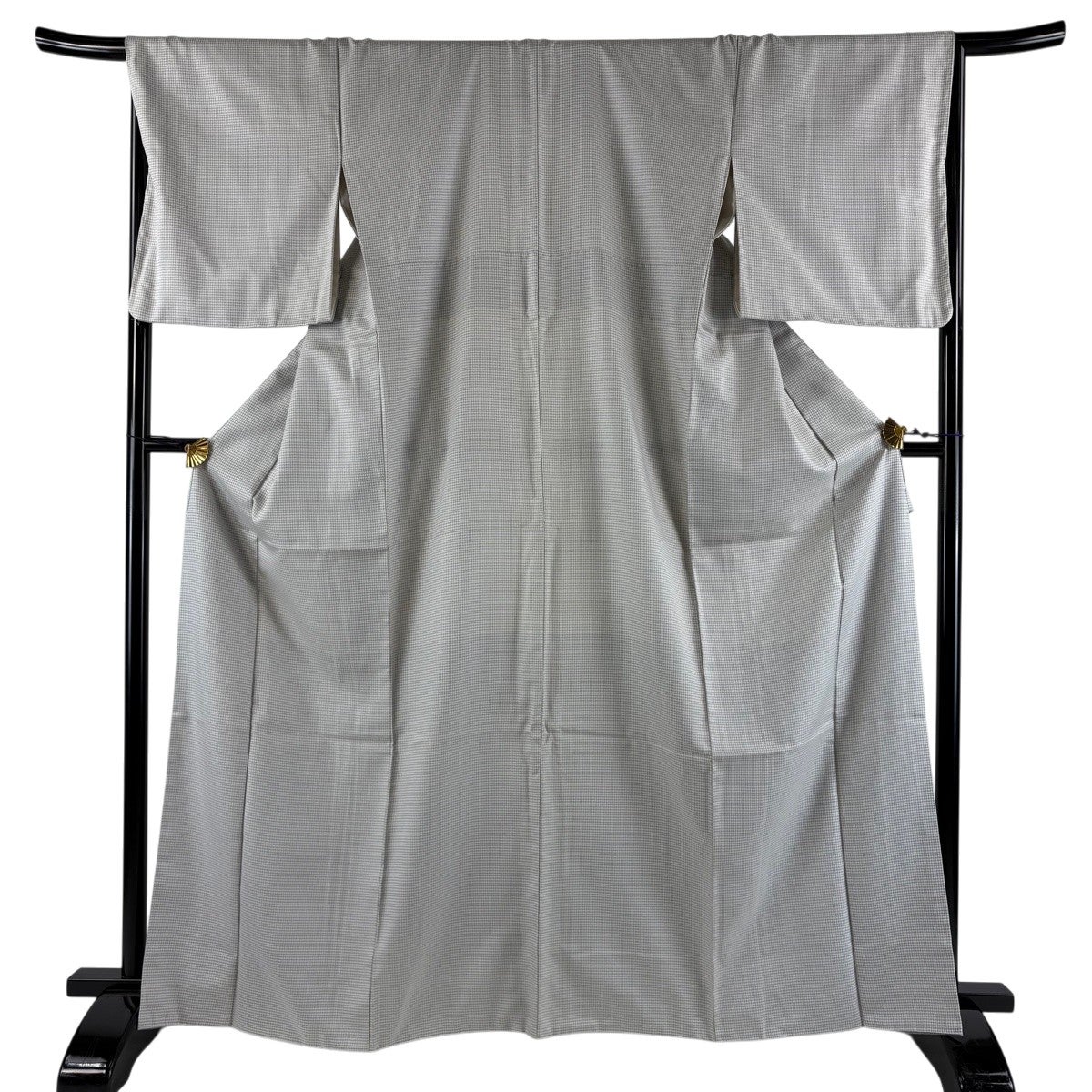 【美品】 お召 身丈156cm 裄丈62cm 正絹 逸品 【中古】 美品】 お召 身丈167cm 裄丈68cm L 袷 段縞 薄小豆 正絹 逸品｜中古