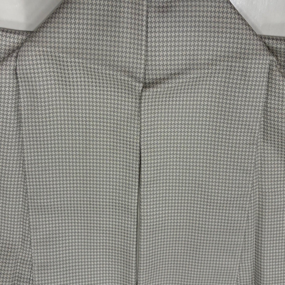 お召 身丈165cm 裄丈67.5cm L 袷 幾何学 灰色 正絹 逸品｜中古・古着