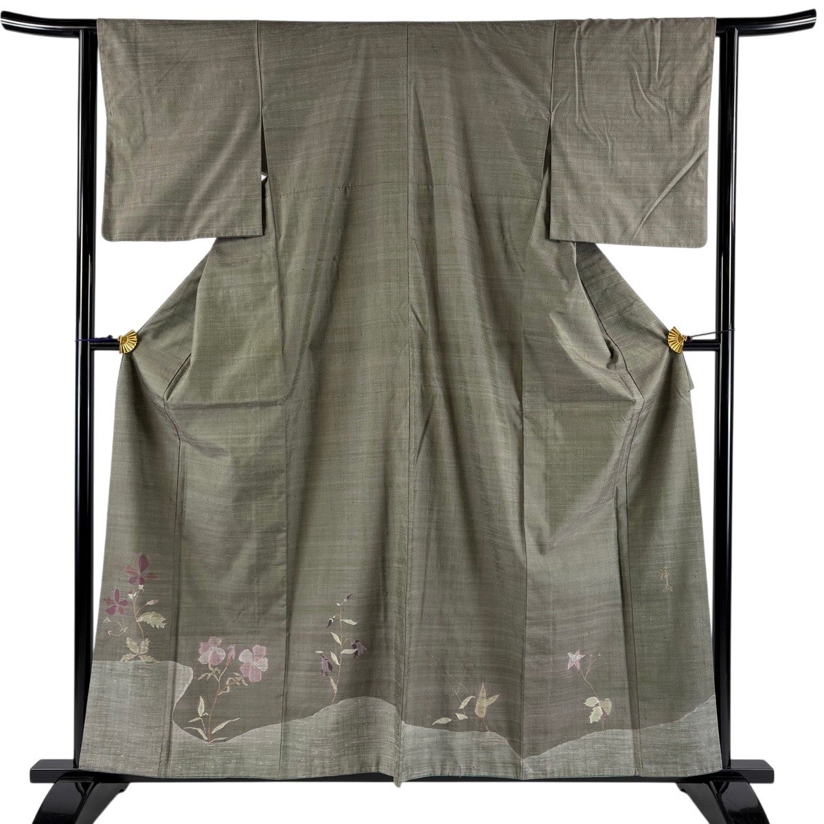 美品】 付下げ 身丈162cm 裄丈67.5cm L 袷 川村久太郎 落款あり 幾何学
