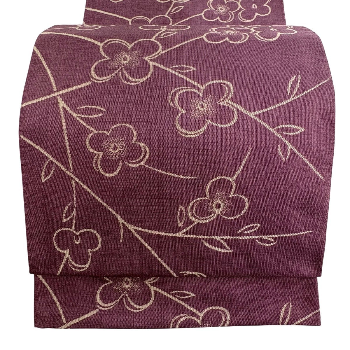美品】 袋帯 秀品 枝花 紫 六通 正絹｜中古・古着・リサイクル着物通販