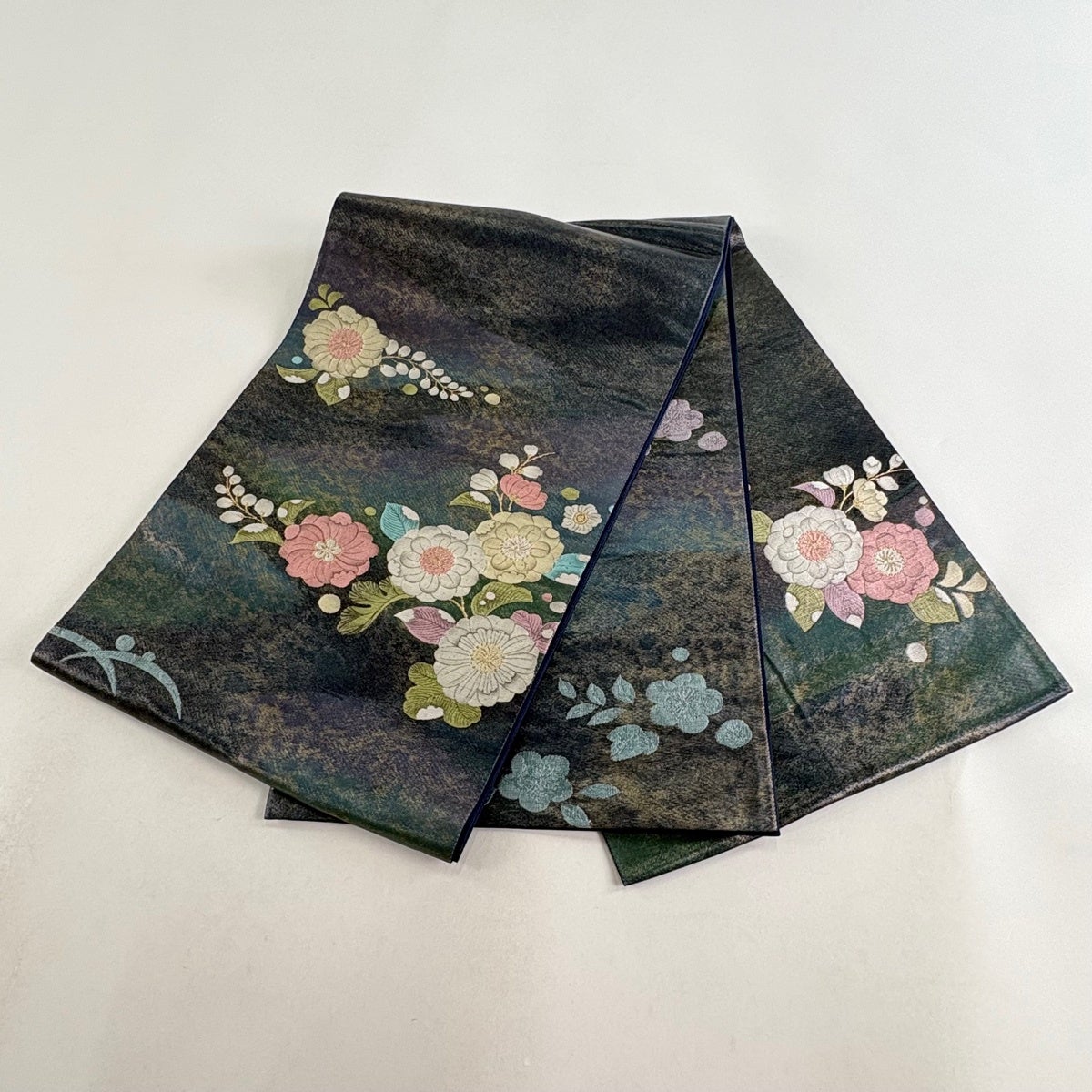 レディース ☆値下げ☆美品☆袋帯☆鮮やかな緑に花柄が