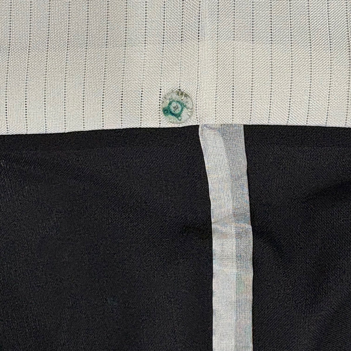 紬 身丈156cm 裄丈64cm M 薄物 夏紬 幾何学 黒 正絹 秀品｜中古・古着