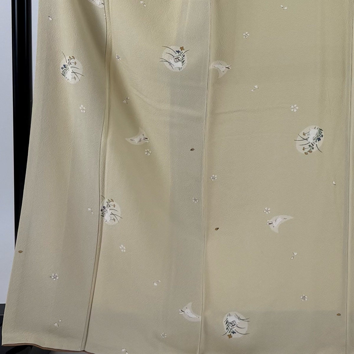 【美品】 小紋 身丈168.5cm 裄丈68.5cm 正絹 名品 【中古】 美品】 小紋 身丈168.5cm 裄丈68cm L 袷 陶彩染 霞 ピンクベージュ