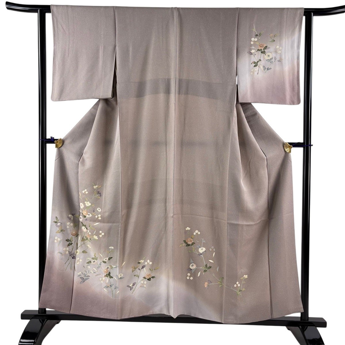 袷　小紋　暈しの小花模様　裄67cm 正絹　帯留おまけ付き 000002864304-01.jpg?size=xl&w=