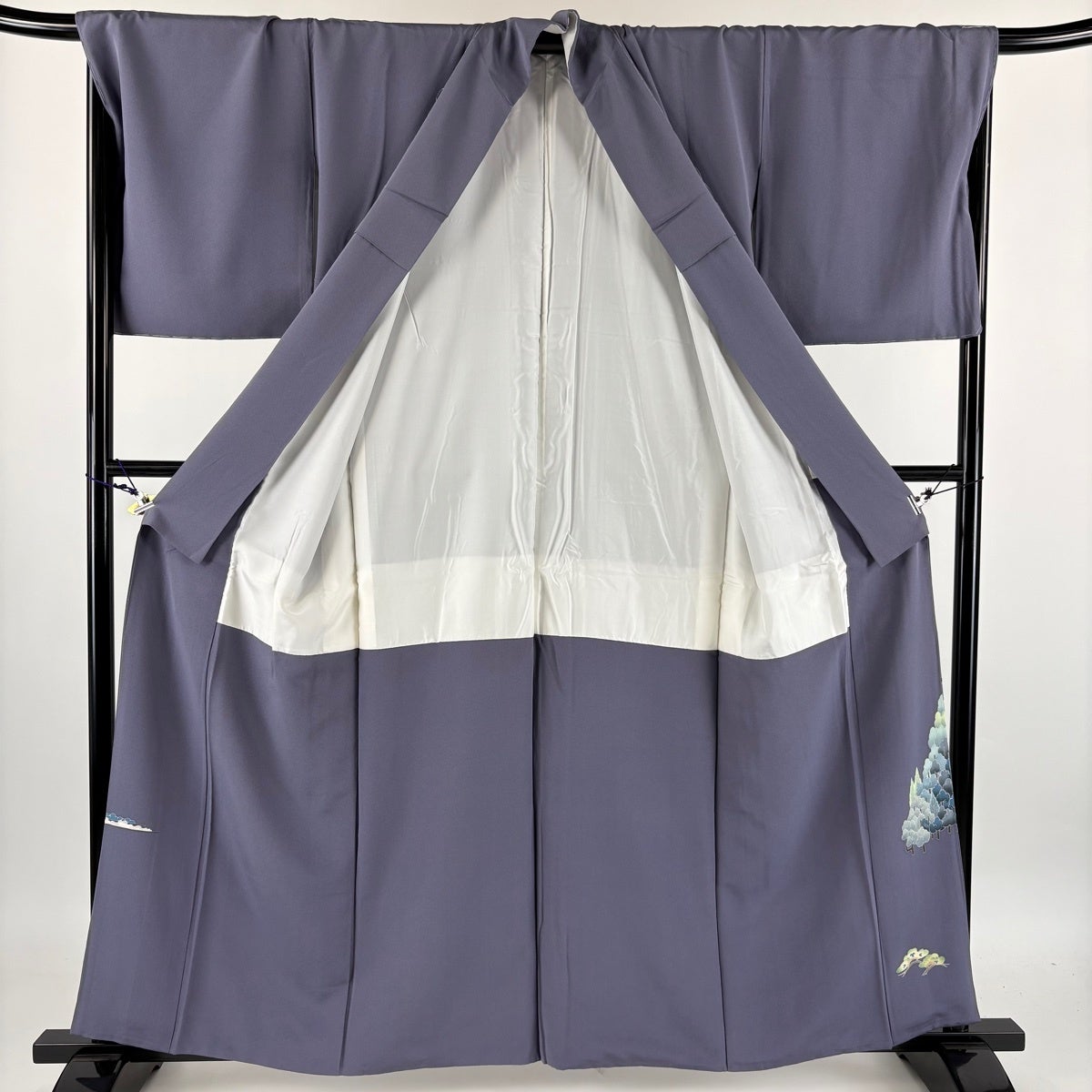 色留袖 身丈159cm 裄丈70.5cm 正絹 名品 【中古】 色留袖 身丈159cm 裄丈70.5cm L 袷 寺西一絋 落款あり 家屋 松竹梅