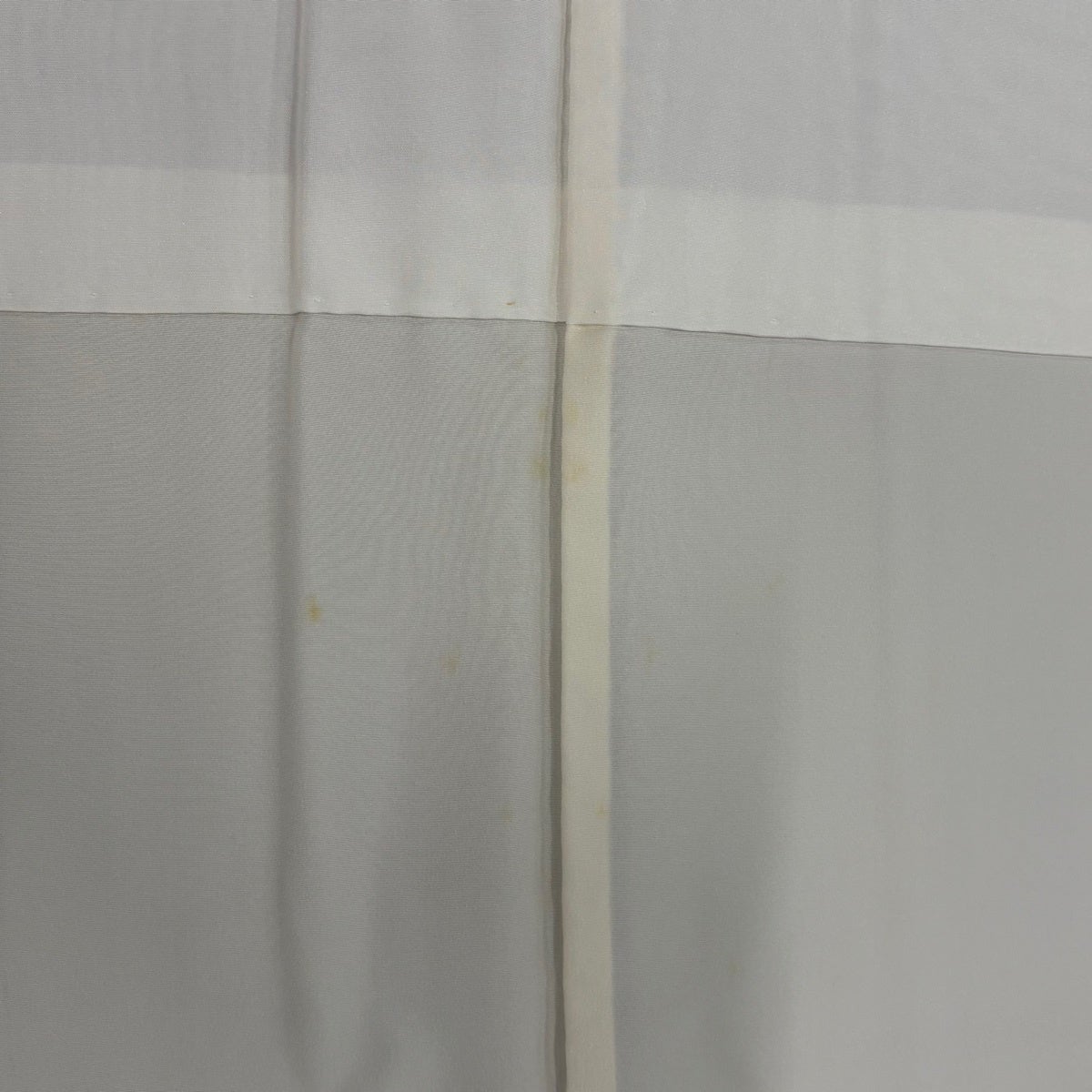 付下げ 身丈161cm 裄丈65cm M 袷 鴛鴦 椿 ぼかし 灰色 正絹 秀品｜中古