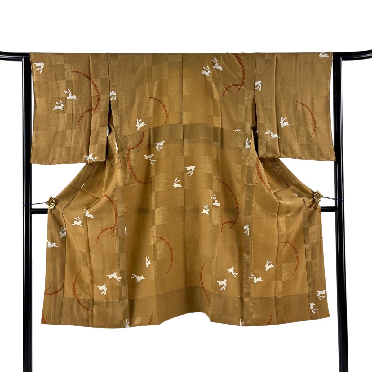 長襦袢 身丈123cm 裄丈64cm M うさぎ 地紋 薄紫 正絹 美品 秀品|中古