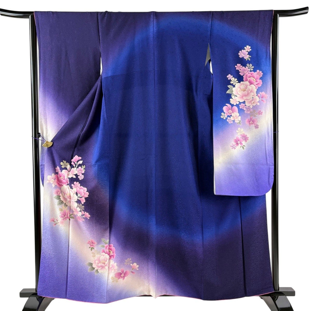 振袖 身丈160cm 裄丈63.5cm 正絹 名品 【中古】 30%OFF 振袖 身丈160.5cm 裄丈63cm S 袷 袋帯フルセット 御所車 椿
