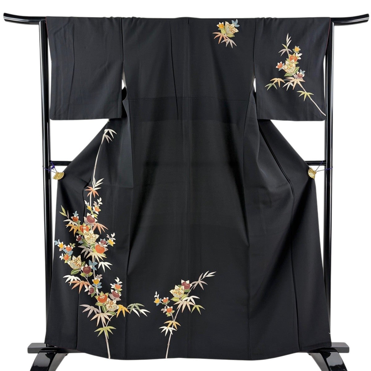 付下げ 身丈162cm 裄丈66cm 正絹 名品 【中古】 30%OFF 【美品】 付下げ 身丈162cm 裄丈66cm M 袷 橘花 笹 金糸 金彩
