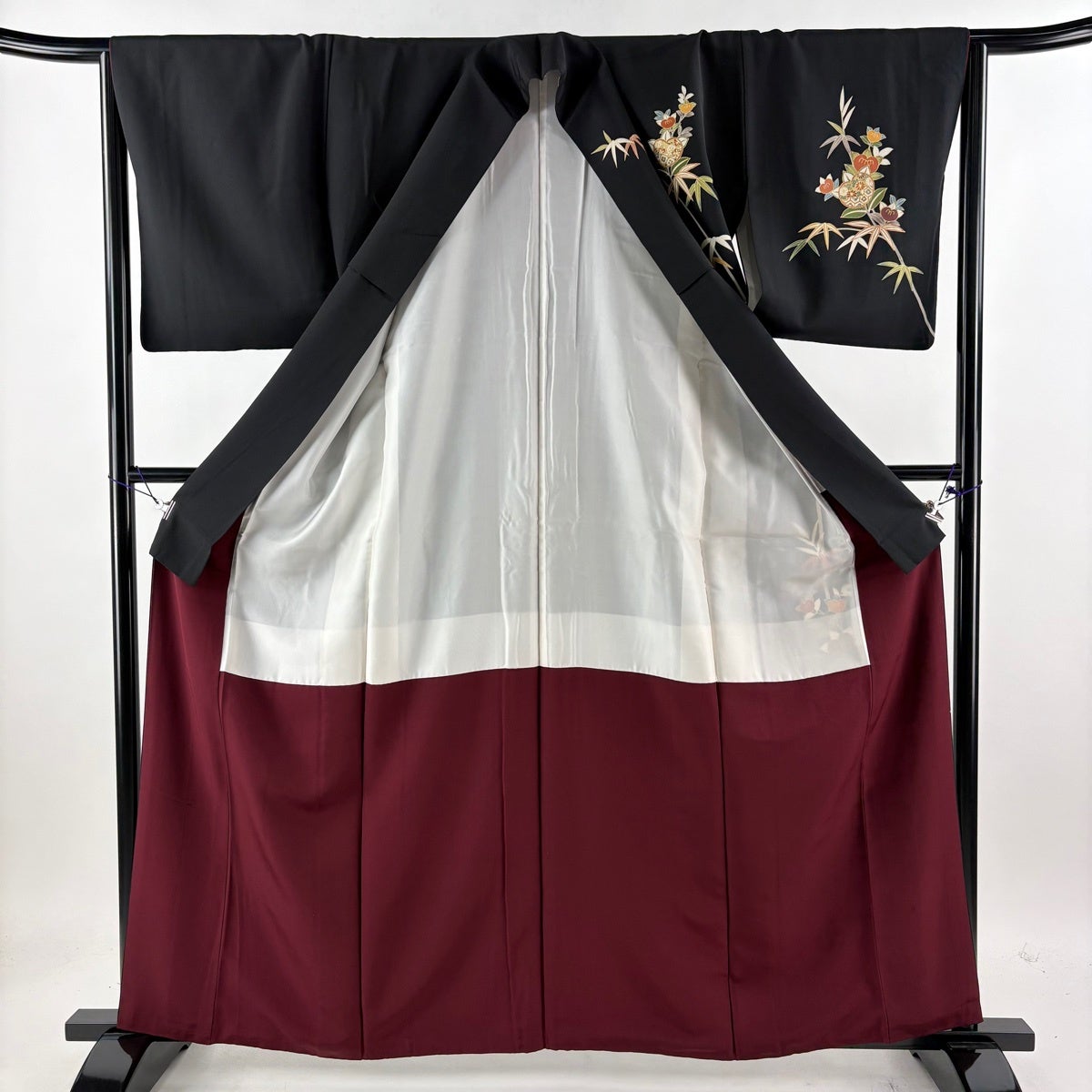 30%OFF 【美品】 付下げ 身丈162cm 裄丈66cm M 袷 橘花 笹 金糸 金彩
