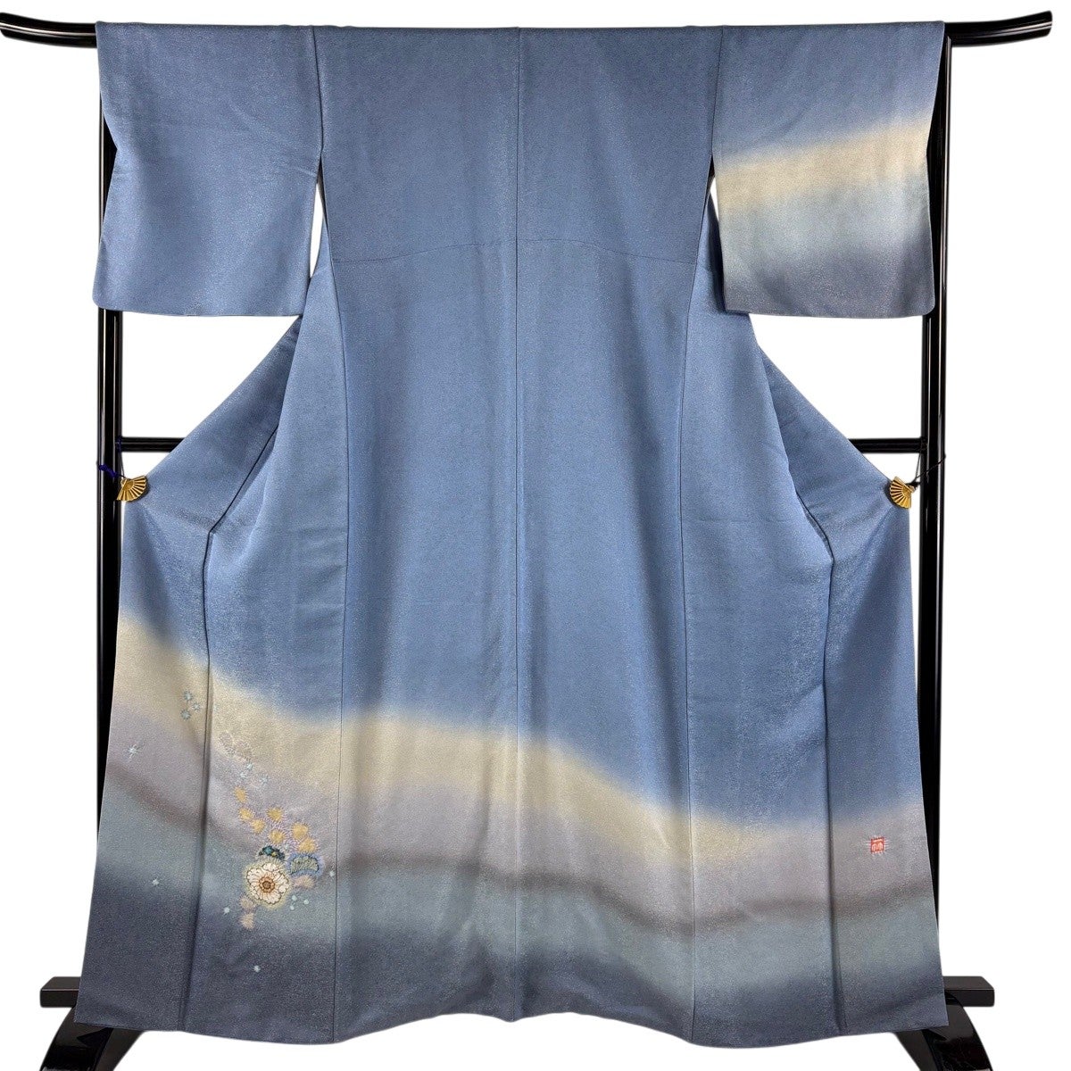 美品】 色無地 身丈166.5cm 裄丈67cm M 袷 久保田一竹工房 落款あり