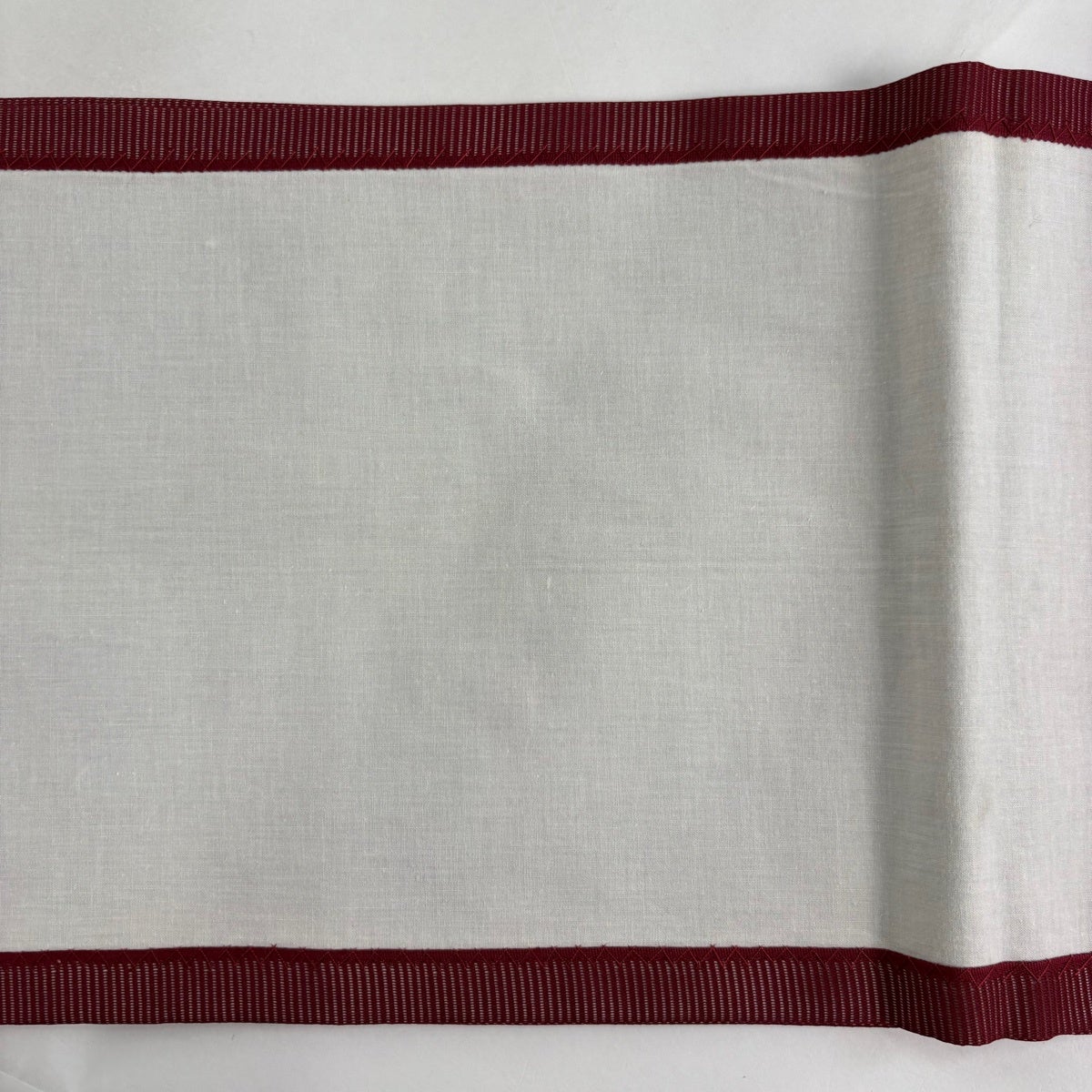 美品】 開き名古屋帯 優品 夏帯 絽 幾何学 えんじ色 正絹｜中古・古着