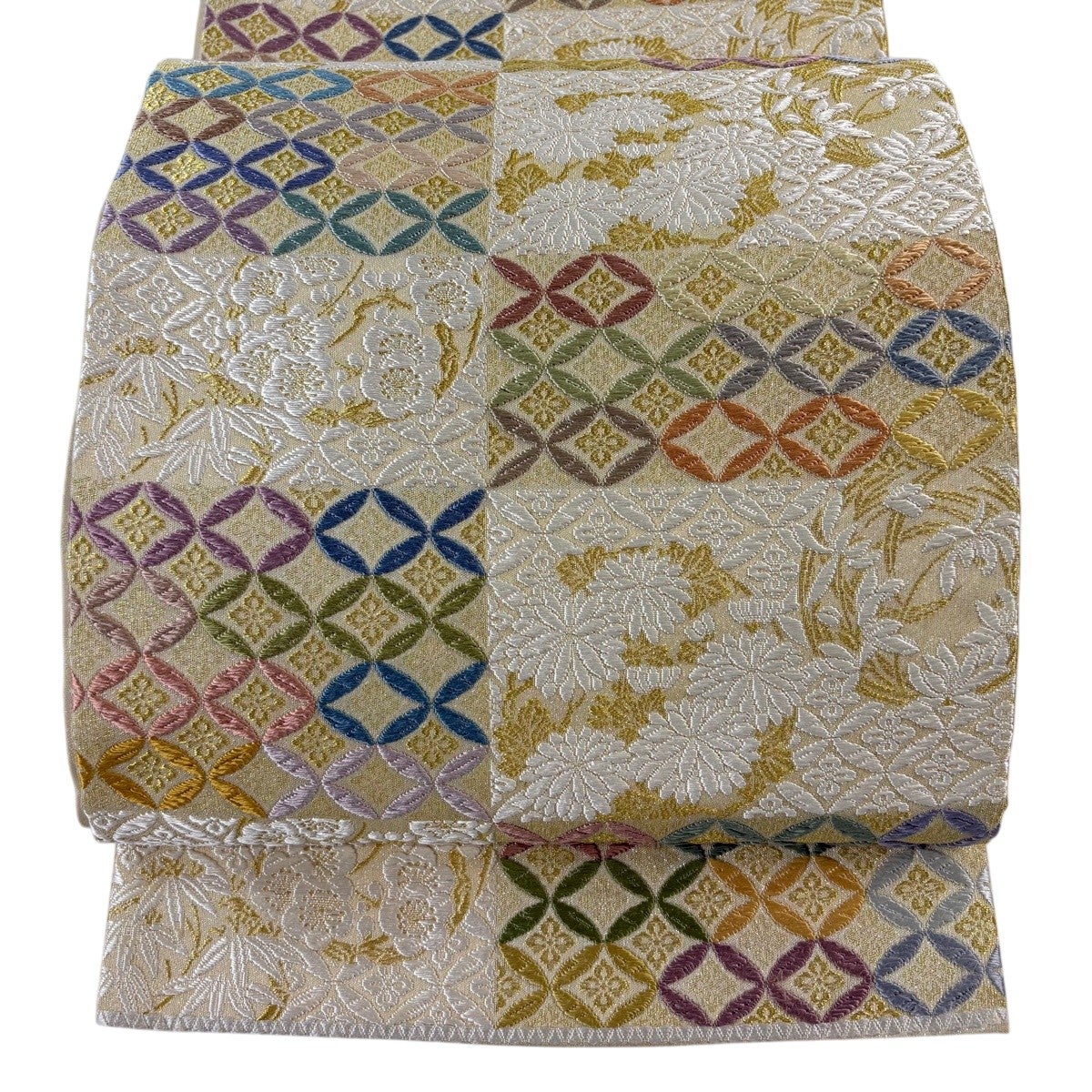 袋帯 秀品 桜 箔散らし 箔 金色 六通 正絹｜中古・古着・リサイクル