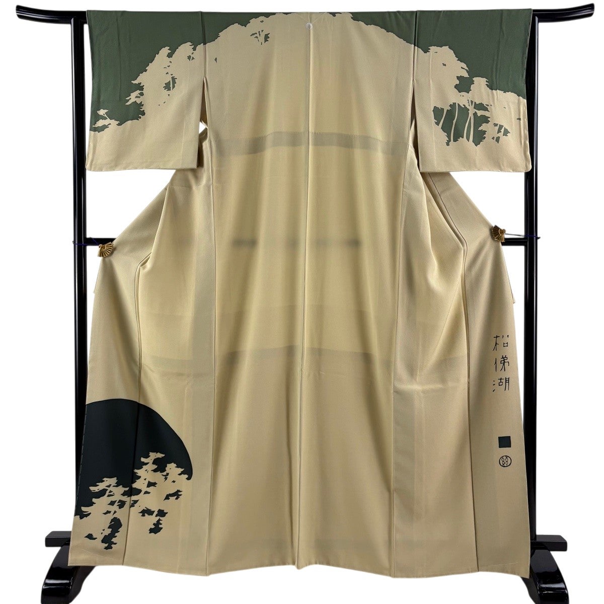 美品】 訪問着 身丈166cm 裄丈64cm M 袷 ますいわ屋 落款あり 松