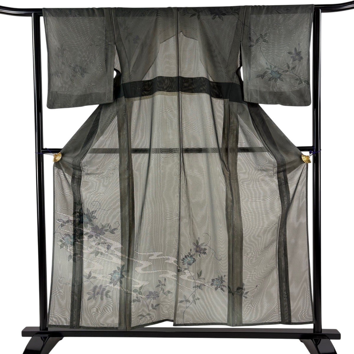 美品】 訪問着 身丈158.5cm 裄丈66.5cm M 袷 扇面 草花 金彩 ぼかし