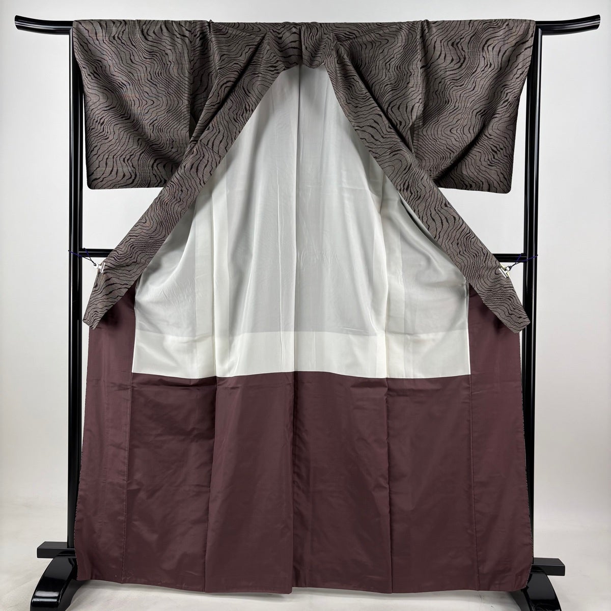 美品】 大島紬 身丈168.5cm 裄丈66cm M 袷 名古屋帯セット 証紙あり