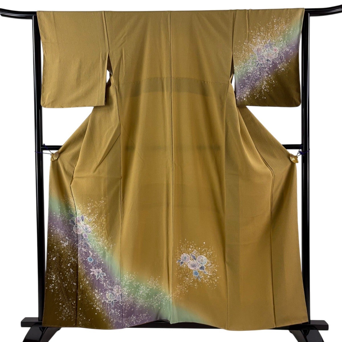 美品】 訪問着 身丈158cm 裄丈64cm M 袷 落款あり 辻が花 ぼかし 赤茶