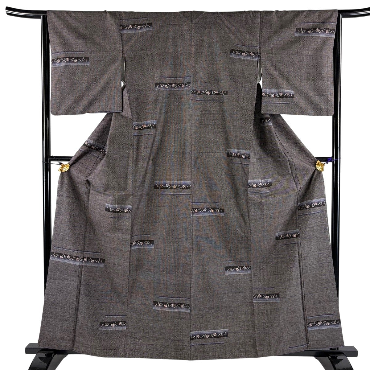 【美品】 大島紬 身丈160.5cm 裄丈63.5cm 正絹 名品 【中古】 美品】 大島紬 身丈160.5cm 裄丈66cm M 袷 名古屋帯セット 純泥染 証紙