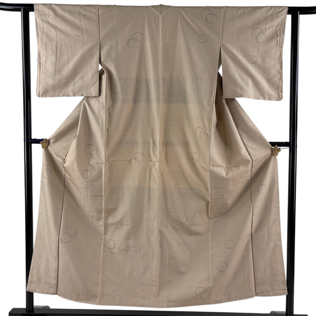 美品】 紬 身丈159cm 裄丈63.5cm S 袷 草花 茶色 正絹 秀品｜中古