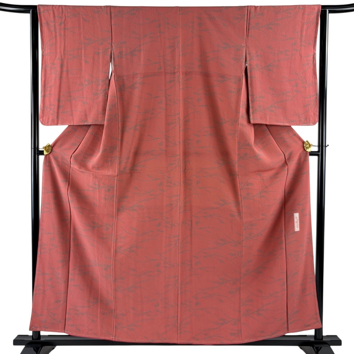 美品】 小紋 身丈157cm 裄丈63cm S 袷 辻村ジュサブロー バチ衿 落款 美品】 小紋 身丈157cm 裄丈63cm S 袷 辻村ジュサブロー バチ衿 落款