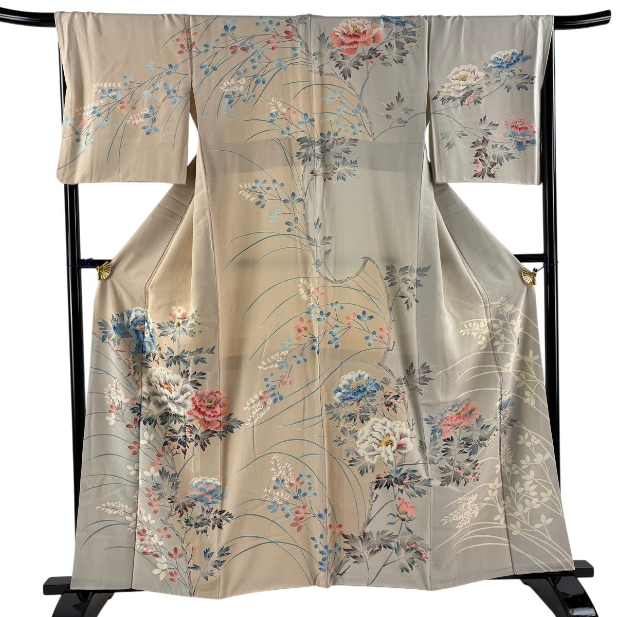 ドークブア■訪問着　金彩刺繍　藍鉄地　菊梅椿　極上の逸品　227