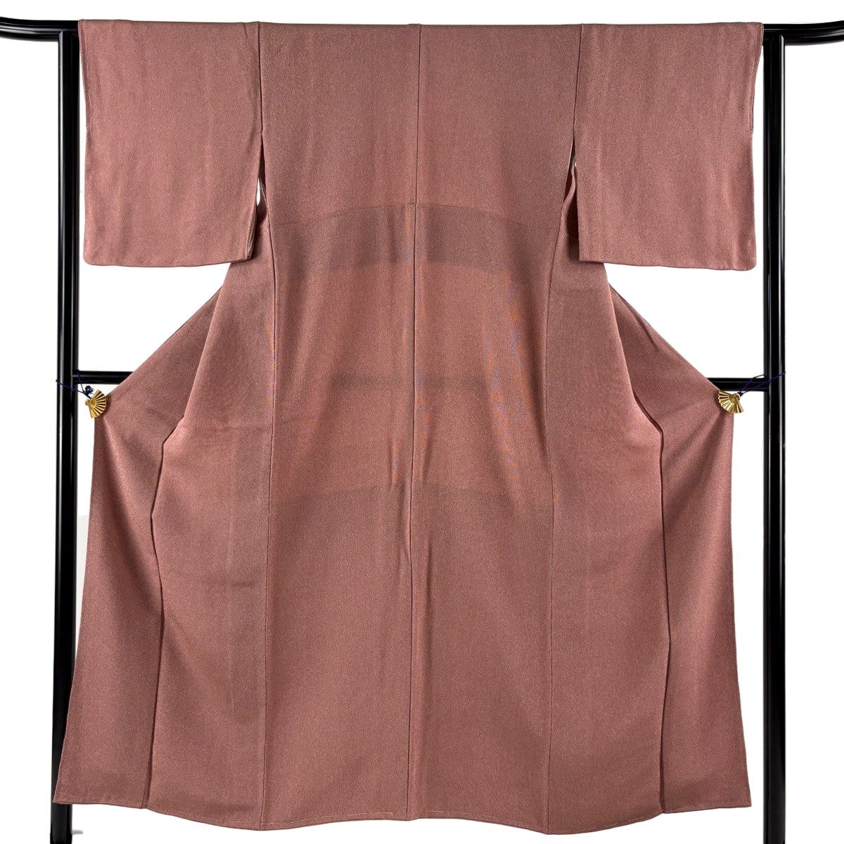 美品】 江戸小紋 身丈157cm 裄丈65.5cm M 袷 落款あり 万筋 茜色 正絹