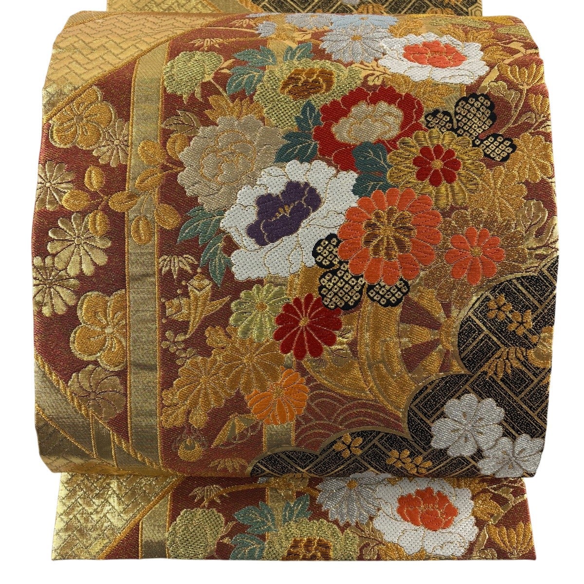 袋帯 美品 ベージュ色に花車 袋帯 花車｜バイセルオンライン 中古 