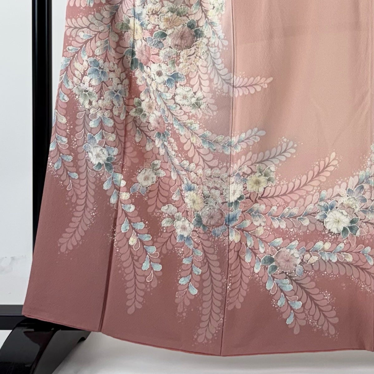 訪問着 身丈161.5cm 裄丈64.5cm M 袷 辻が花柄 染め分け ぼかし ピンク