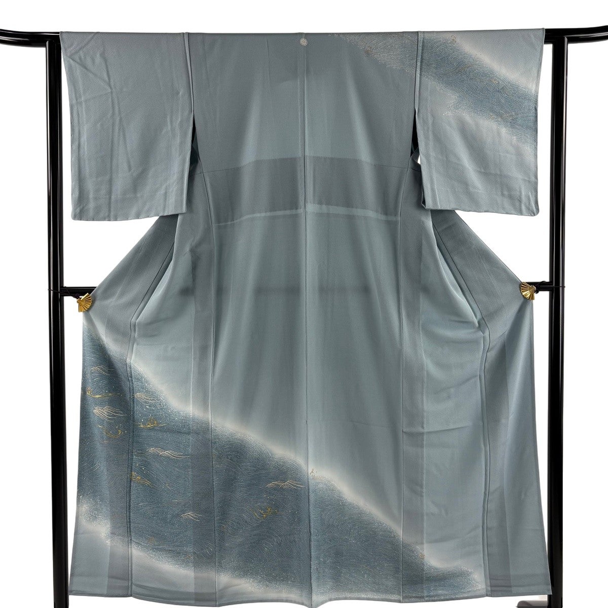 訪問着 身丈156.5cm 裄丈65.5cm 正絹 美品 逸品 【中古】 作家もの】 特選本手加工京友禅訪問着 ≪御仕立て上がり・中古美品≫ 「春光の樹影」 淡い絹地に映える繊細な友禅美！ 身丈157 裄65|  京都きもの市場【日本最大級の着物通販サイト】 