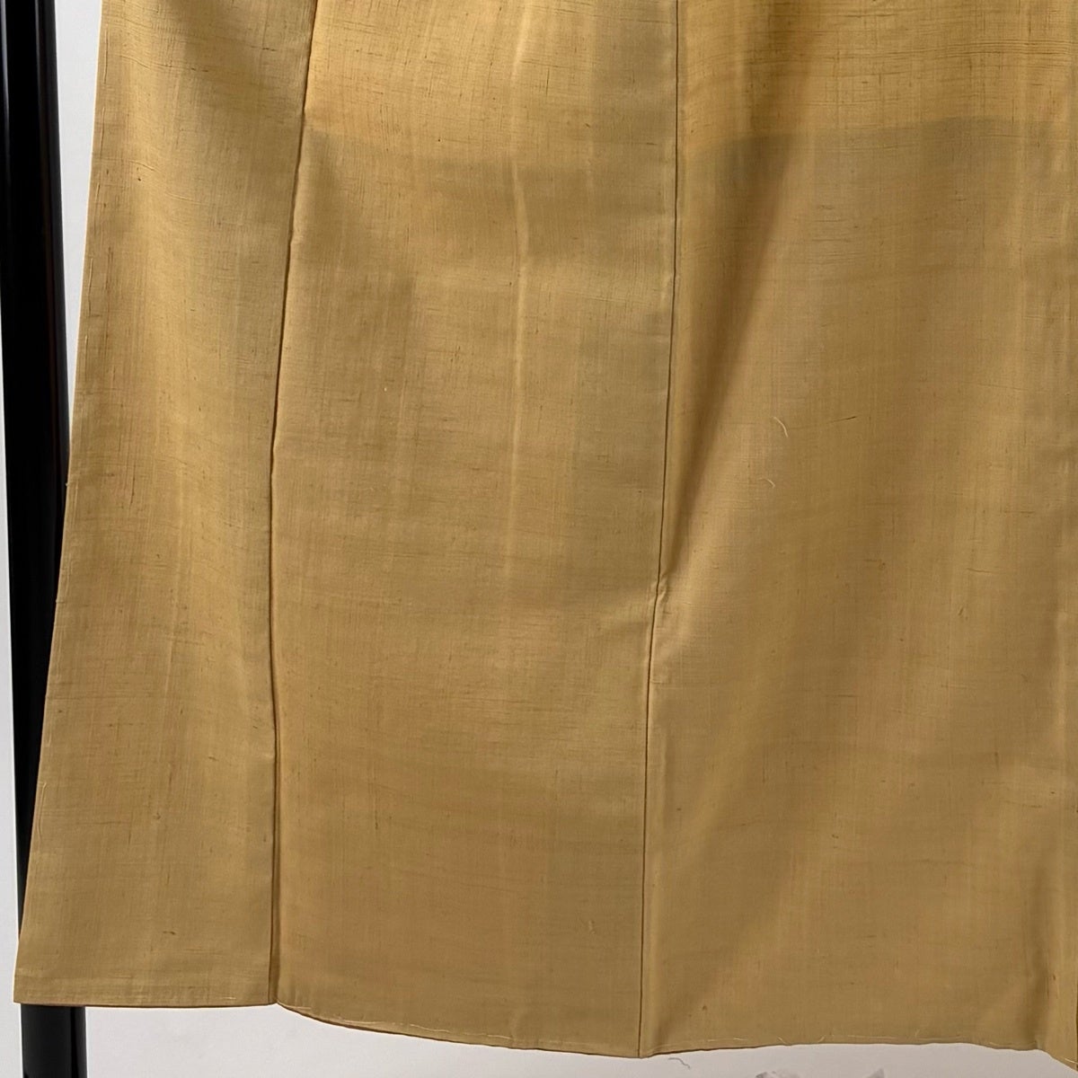 紬 身丈153.5cm 裄丈63cm S 袷 山吹色 正絹 秀品｜中古・古着