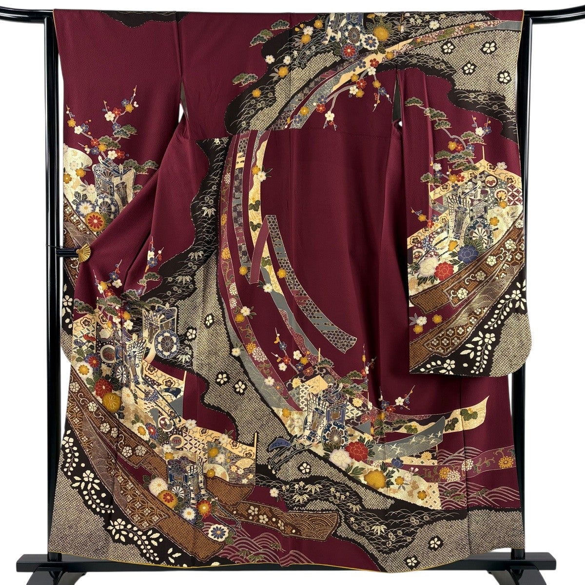 【美品】 振袖 身丈156.5cm 裄丈64.5cm 正絹 秀品 【中古】 振袖 身丈156.5cm 裄丈65cm 正絹 秀品 【中古】の通販 by バイセル