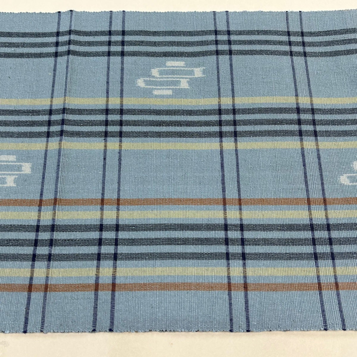 美品】 名古屋帯 名品 八寸名古屋帯 松葉仕立て 紬地 やまと 幾何学