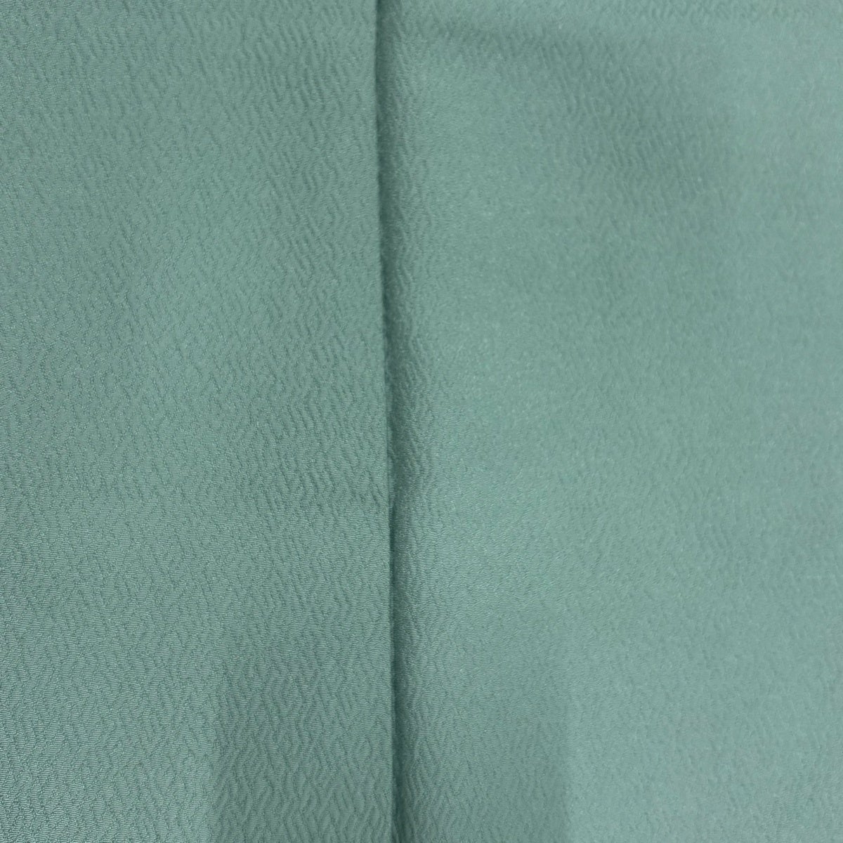 30%OFF 色無地 身丈160.5cm 裄丈65cm M 袷 地紋 薄緑 正絹 優品 一つ紋